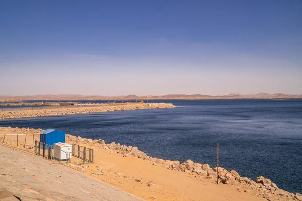 Асуан Єгипет Квітня 2021 Озеро Насер Асуанської Греблі Асуані Південний — стокове фото