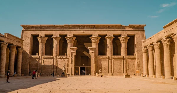 Edfu Egypten April 2021 Inne Horus Tempel Edfu Edfu Templet — Stockfoto