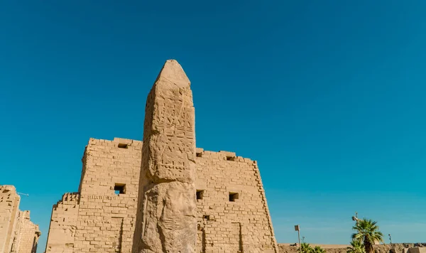 Obelisco Templo Karnak Luxor Egipto Complejo Templos Más Grande Egipto — Foto de Stock