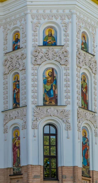 Kijów Ukraina Czerwca 2021 Wizerunki Świętych Ścianie Katedry Jaskiniach Kijowskich — Zdjęcie stockowe