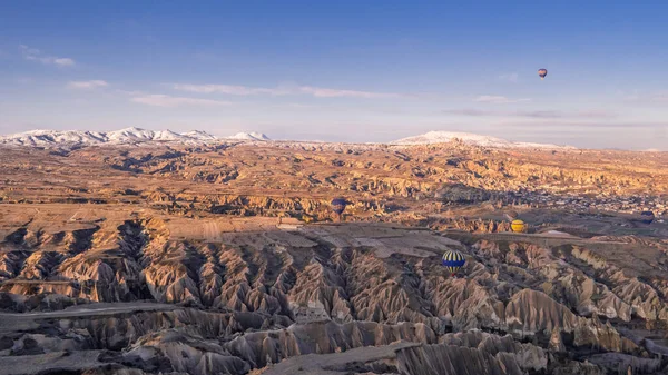 Ургуп Каппакия Турция Марта 2021 Года Красивый Панорамный Вид Воздушные — стоковое фото