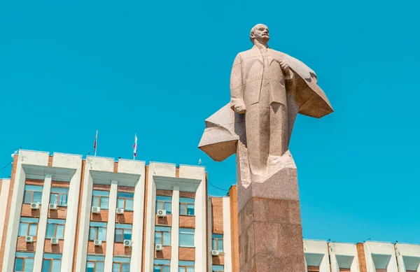 Tiraspol Transnistrie Juin 2021 Gros Plan Statue Lénine Devant Conseil — Photo