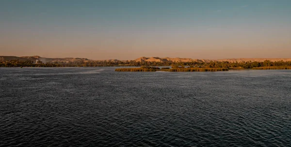 Panoramisch Uitzicht Nijl Bij Luxor Egypte — Stockfoto