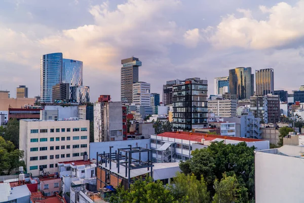 Mexico City Mexico August 2021 Beautiful Panoramic Aerial Sunset View — Stock Photo, Image