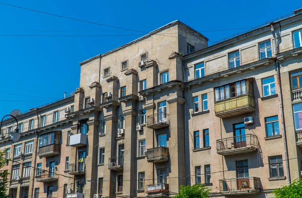 Kiev Ucraina Giugno 2021 Condominio Stile Sovietico Nel Centro Kiev — Foto Stock