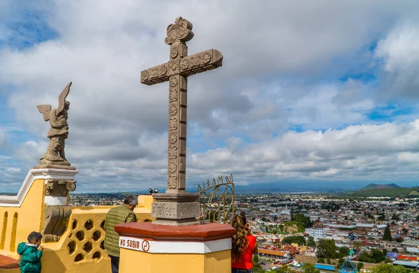 Cholula Puebla Mexico August 2021 Cross Sanctuary Virgen Los Remedios — Stock Photo, Image