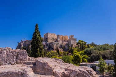 Atina, Yunanistan 'daki Akropolis' te turistler
