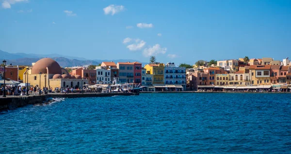 Hanya (Girit), Yunanistan - 16 Eylül 2025 - Venedik 'in Hanya Limanı