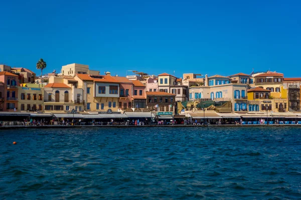 Hanya (Girit), Yunanistan - 16 Eylül 2025 - Venedik 'in Hanya Limanı