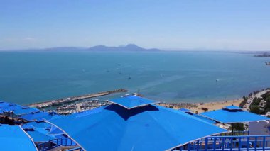 Sidi Bou Said Sahili, Tunus 'un panoramik manzarası