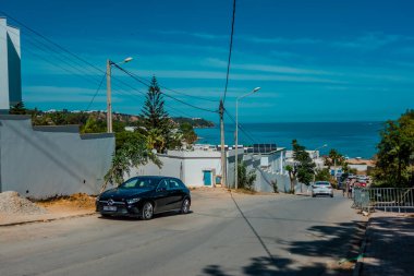 La Marsa, Tunus - 14 Eylül 2025 - Tunus yakınlarındaki La Marsa plaj kasabası