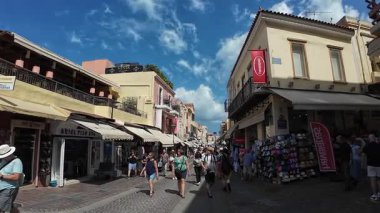 Hanya (Girit), Yunanistan - 16 Eylül 2025 - Eski Hanya Kasabası 'nda yürüyüş
