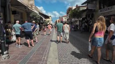 Hanya (Girit), Yunanistan - 16 Eylül 2025 - Eski Hanya Kasabası 'nda yürüyüş