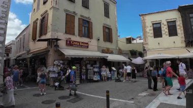 Rethymno (Girit), Yunanistan - 19 Eylül 2025 - Eski Rethimno Kasabası