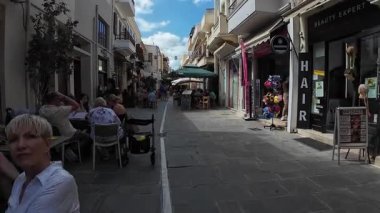 Rethymno (Girit), Yunanistan - 19 Eylül 2025 - Eski Rethimno Kasabası