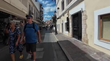 Rethymno (Girit), Yunanistan - 19 Eylül 2025 - Eski Rethimno Kasabası