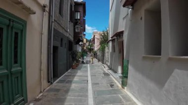 Rethymno (Girit), Yunanistan - 19 Eylül 2025 - Eski Rethimno Kasabası