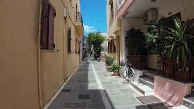 Rethymno (Girit), Yunanistan - 19 Eylül 2025 - Eski Rethimno Kasabası