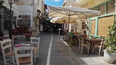 Rethymno (Girit), Yunanistan - 19 Eylül 2025 - Eski Rethimno Kasabası