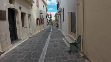 Rethymno (Girit), Yunanistan - 19 Eylül 2025 - Eski Rethimno Kasabası