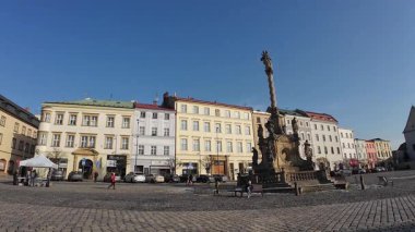 Olomouc, Çek Cumhuriyeti - 23 Ocak 2026 - Güzel Çek şehri Olomouc 'un tarihi merkezi.