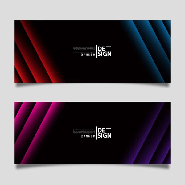 Web sitesi başlığı, reklam, promosyon, satış, işyeri kartı, broşür için yatay modern pankart baskı şablonu.