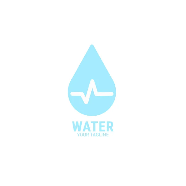 Water Drop Logo Design Vector Template Mineral Water Drink Logo — Stock Vector