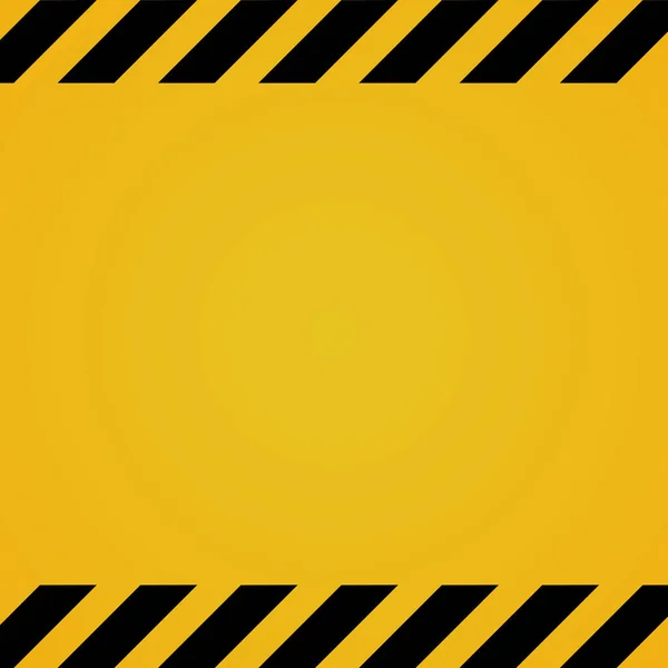 黑色和黄色警告背景 建筑警告标志 — 图库矢量图片