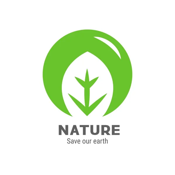 Natural Organic Logo Modern Design Nature Green Logo Branding Corporate — Stock Vector