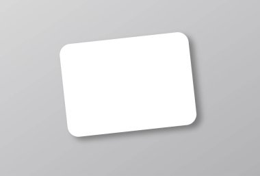 Gerçekçi kartvizitler gölgeli modeller çizer. Vektör illüstrasyonu.