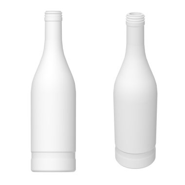 Şişe şablonu. 3D render.