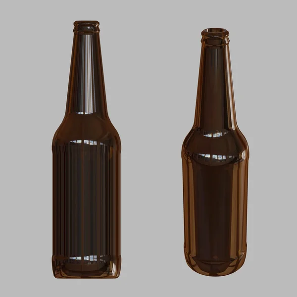Modèle de bouteille de bière. rendu 3D . — Photo