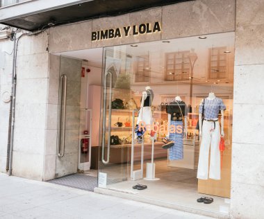 Valladolid, Spain - June 22, 2021: Bimba y Lola shop. Cloth Shop