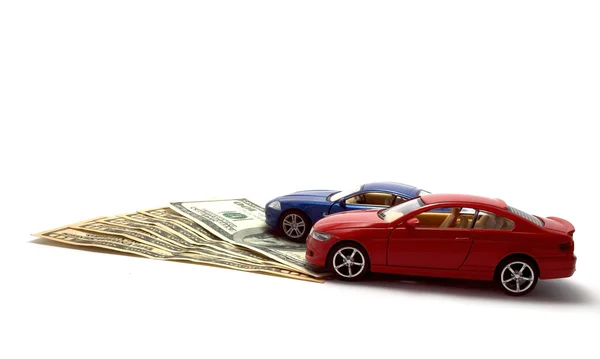 Money and cars - the movement — Stock Photo, Image