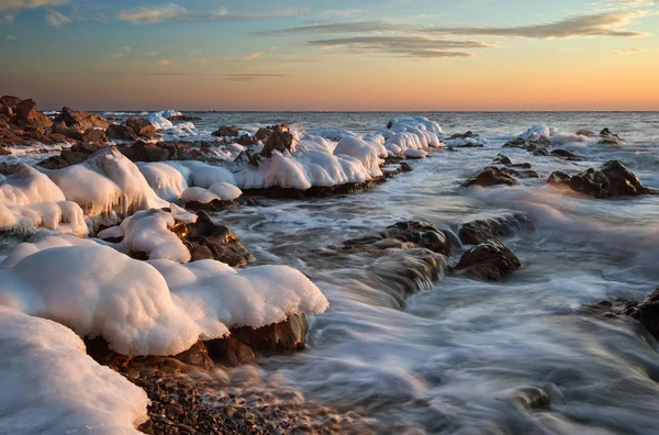 Sonnenuntergang auf der Muschelseide. Ostsee. — Stockfoto