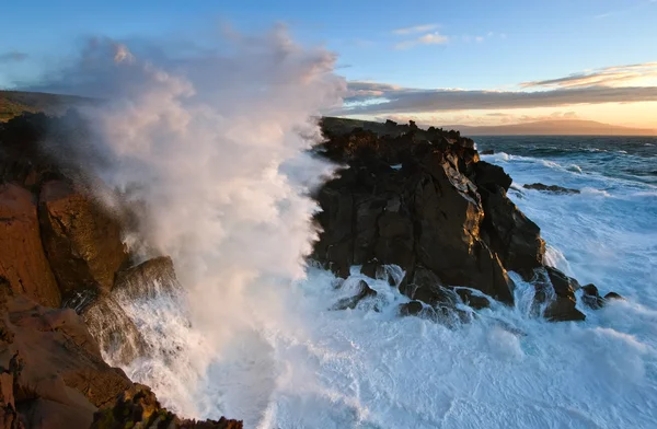 Forte tempestade na costa . — Fotografia de Stock