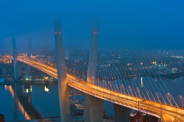 The bridge across the Golden Horn. Vladivostok. Russia. 02.09.2015 — Stock Photo, Image