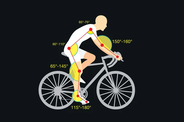 Guía de montaje de bicicleta — Vector de stock