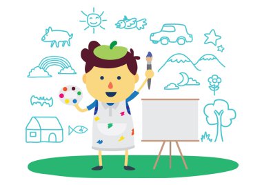 Küçük çocuk sanatçı