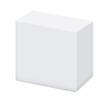 Beyaz kısa kutu boş bir logo