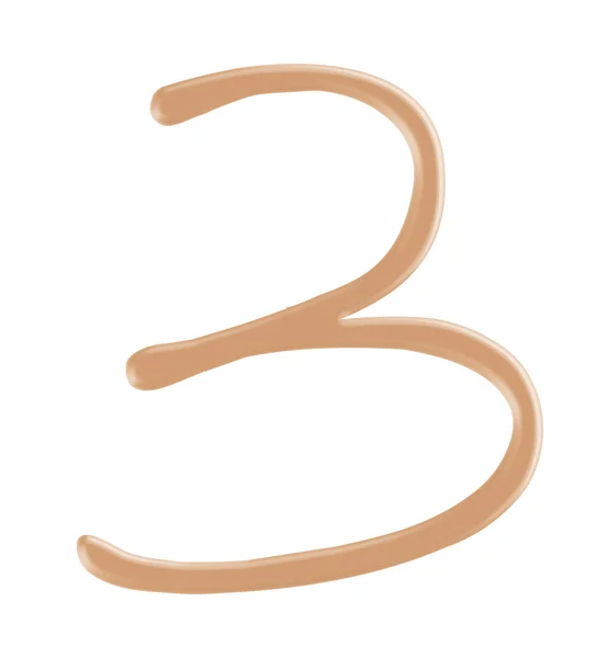 Makijaż krem Fundacji w styl znakowy numer — Zdjęcie stockowe