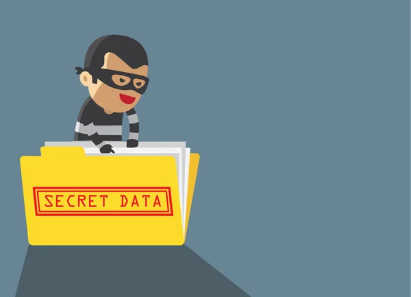 Hacker stehlen geheime Daten — Stockvektor