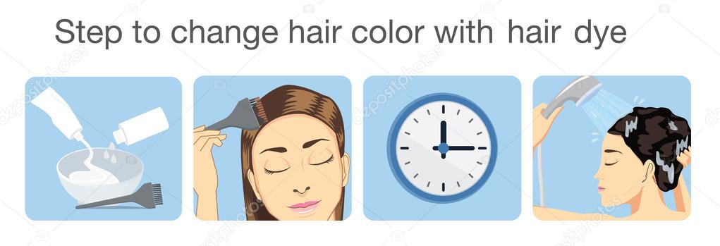 Step to change hair color with hair dye