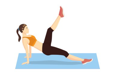 Karın egzersizleri Pilates bacak çekme ön ile