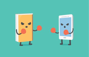 Kitap ve akıllı telefon ile mücadele