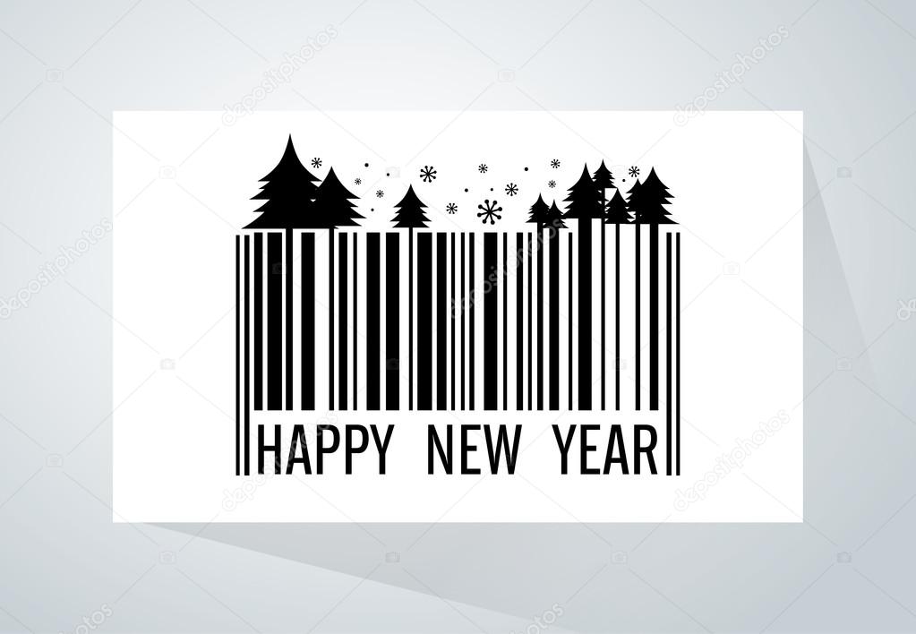 Barcode merge with Christmas theme and wording 