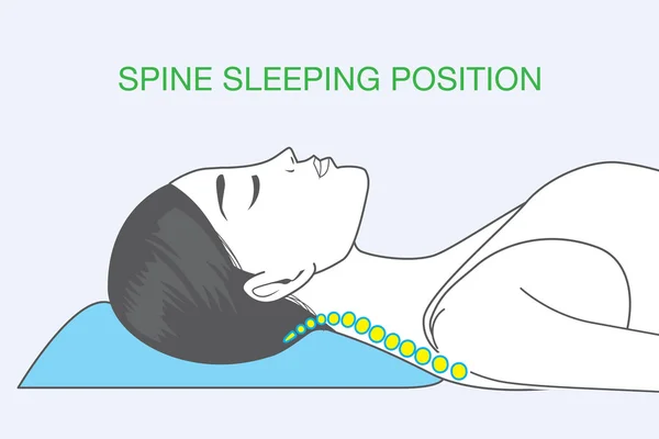 Posição de sono da coluna — Vetor de Stock