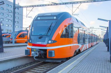 Tallinn Balti Jaam tren istasyonu. Estonya, Tallinn 30 Kasım 2019