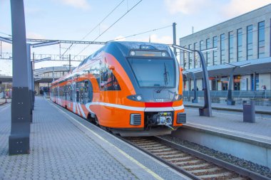 Tallinn Balti Jaam tren istasyonu. Estonya, Tallinn 30 Kasım 2019