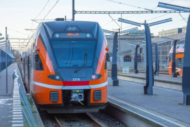 Tallinn Balti Jaam tren istasyonu. Estonya, Tallinn 30 Kasım 2019